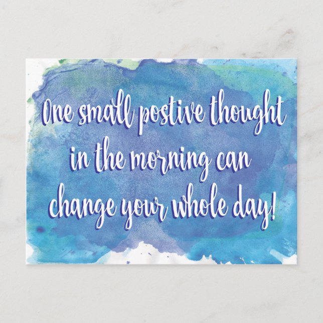 One small positive thought - inspirational quote postcard (Front)