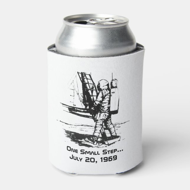 One Small Step Apollo 11 Moon Landing Can Cooler (Can Front)