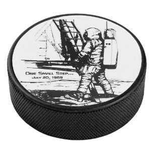 One Small Step Apollo 11 Moon Landing Hockey Puck