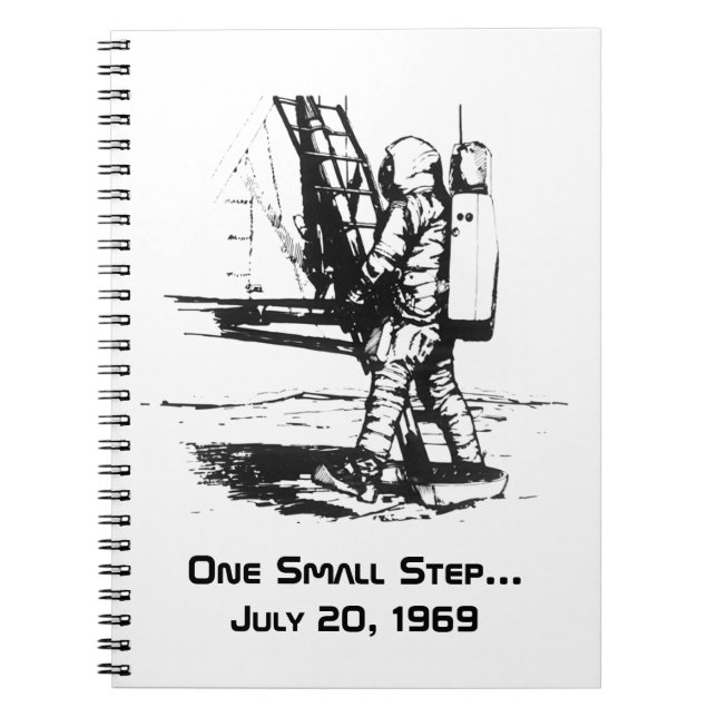 One Small Step Apollo 11 Moon Landing Notebook (Front)