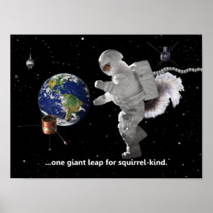 One Small Step for Squirrel Kind Poster