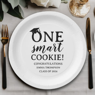One Smart Cookie Class Of 2024 Graduation Paper Plate