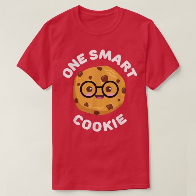 One Smart Cookie Cute Funny Kawaii Chocolate Chip  T-Shirt (Design Front)
