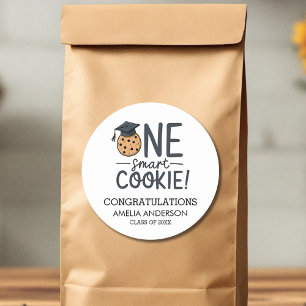 One Smart Cookie Graduation Class of Cookies Classic Round Sticker