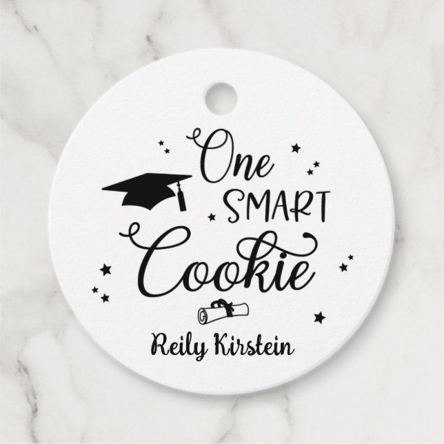 One Smart Cookie Graduation Favour Tag (Front)