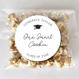 One Smart Cookie Graduation Party Class Of 2025 Classic Round Sticker
