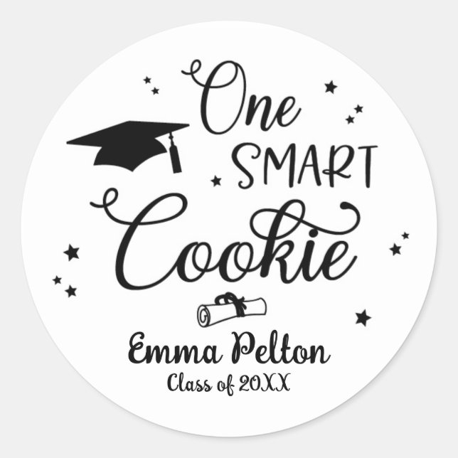One Smart Cookie Graduation Stickers (Front)