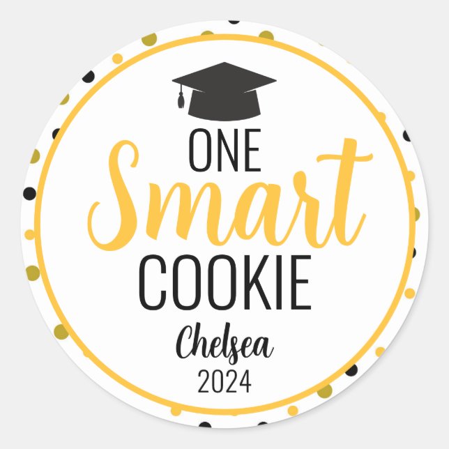 One Smart Cookie Graduation Stickers (Front)