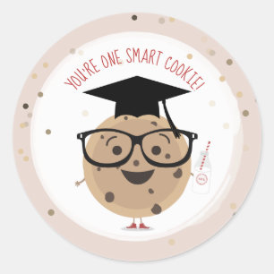 One Smart Cookie & Milk Kids Classroom Valentine  Classic Round Sticker