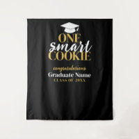 One Smart Cookie - Modern Black Gold Graduation
