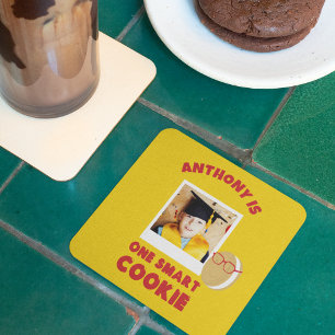 One Smart Cookie Personalised Graduation Party Square Paper Coaster