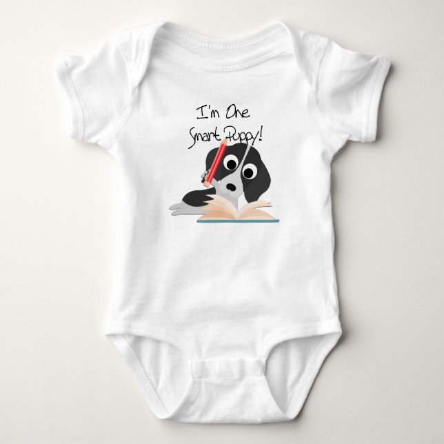 One Smart Puppy Baby Bodysuit (Front)