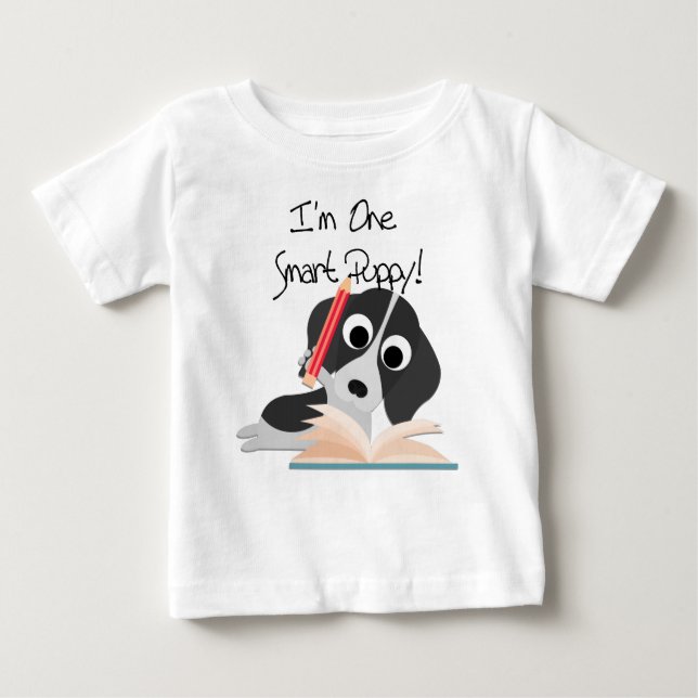 One Smart Puppy Baby T-Shirt (Front)