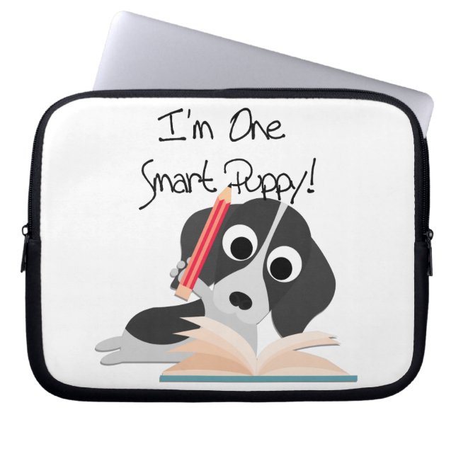 One Smart Puppy Laptop Sleeve (Front)