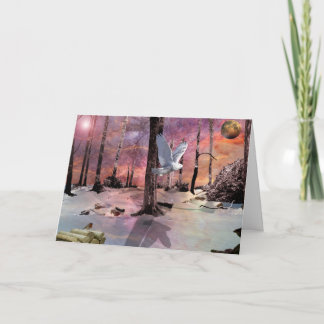 One snowy Christmas Holiday Card