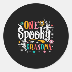 One Soky Grandma Shirt Funny Halloween Soky Grandm Classic Round Sticker