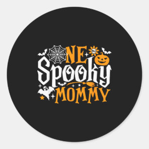 One Soky Mommy Funny Halloween Family Matching Classic Round Sticker