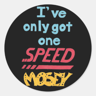 One Speed Classic Round Sticker