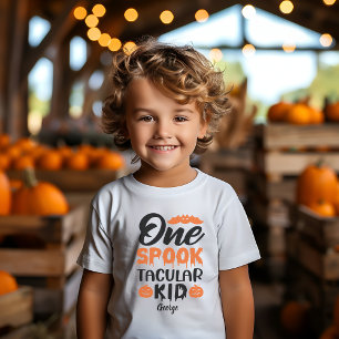 One SPOOKTACULAR kid personalised spooky season T-Shirt