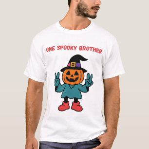 One Spooky Brother Halloween Pumpkin Witch Custom T-Shirt