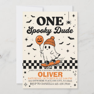 One Spooky Dude 1st First Birthday Invitation