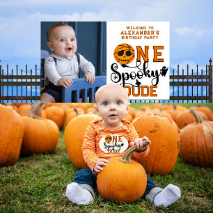 One Spooky Dude Basketball Boys Birthday Welcome Banner