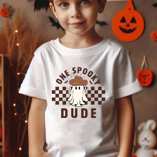 One Spooky Dude Cute Western Cowboy Boo Halloween T-Shirt