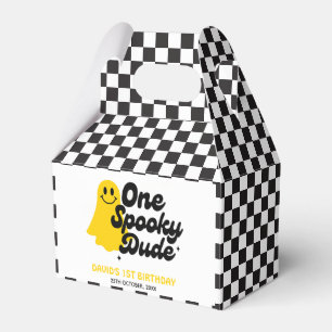 One Spooky Dude Groovy Halloween First Birthday Favour Box