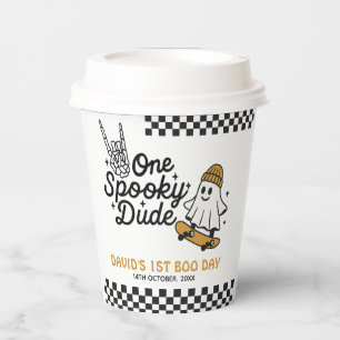 One Spooky Dude Halloween Birthday  Paper Cups