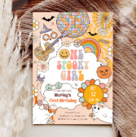 One Spooky Girl Retro Halloween First Birthday