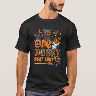 One spooky Great Aunt funny Halloween Aunt black c T-Shirt