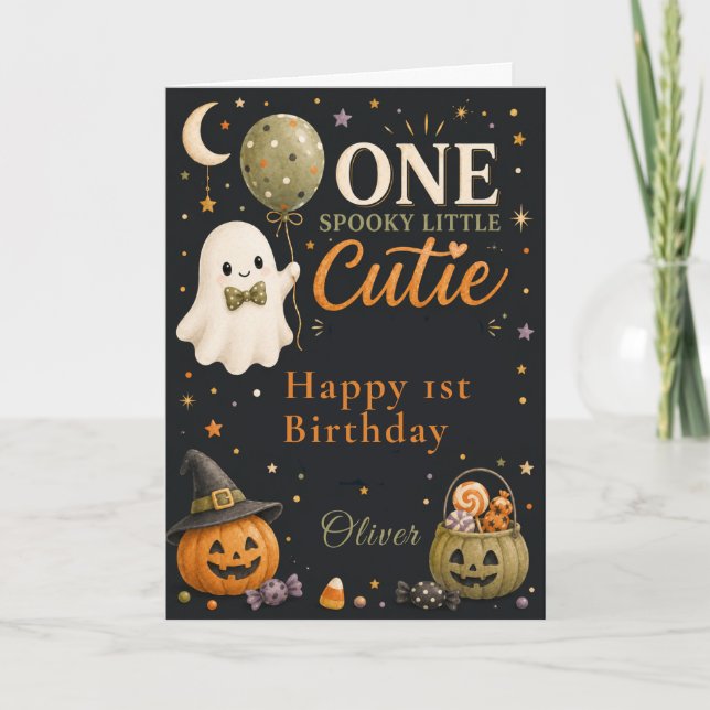 One Spooky Little Cutie Birthday Card (Front)
