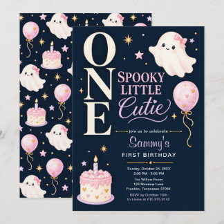 One Spooky Little Cutie Halloween 1st Birthday Invitation