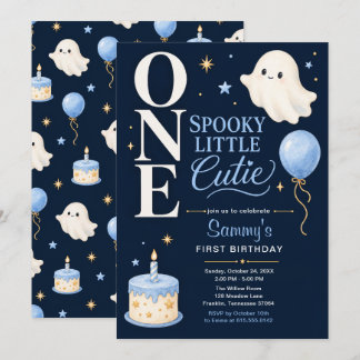 One Spooky Little Cutie Halloween 1st Birthday Invitation