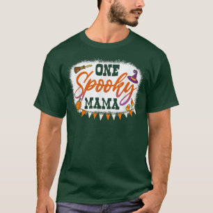 One Spooky Mama Halloween Bleach T-Shirt