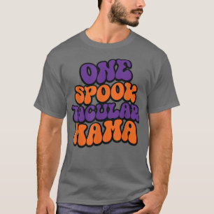 One Spooky Mama - Halloween Groovy Graphic T-Shirt