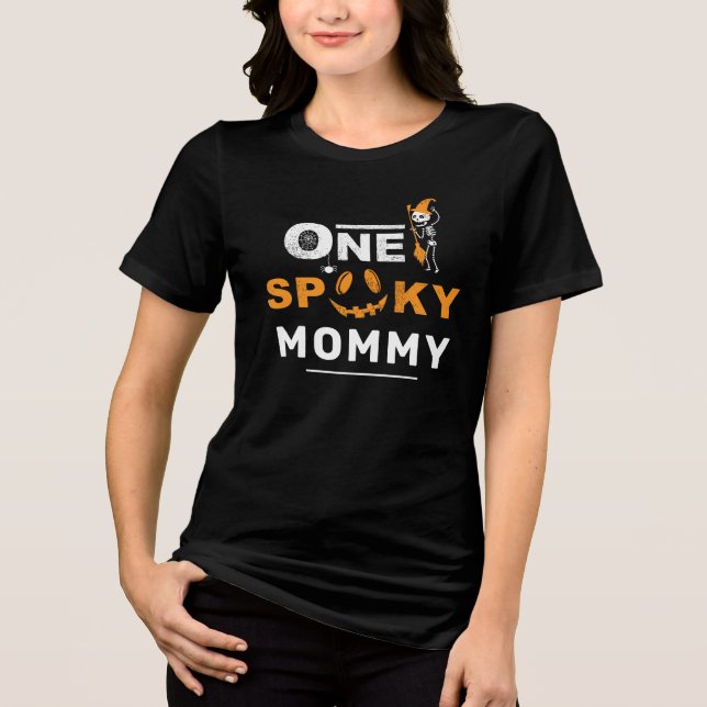 One Spooky Mum Halloween Matching Family Tri-Blend Shirt (Front)