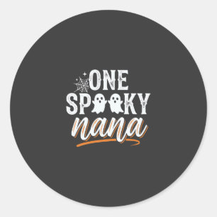 One Spooky Nana Halloween Ghost Design Classic Round Sticker