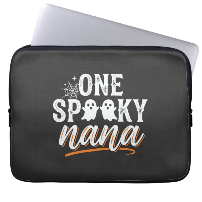 One Spooky Nana Halloween Ghost Design Laptop Sleeve (Front)