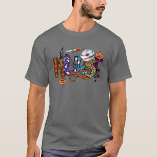 One Spooky Nurse Halloween Costume Nurse Boo Boo C T-Shirt