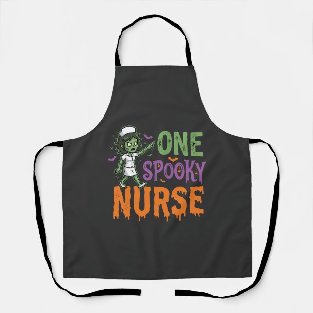 One Spooky Nurse Halloween Design (2)_1 Apron (Front)