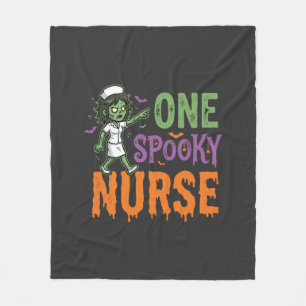 One Spooky Nurse Halloween Design (2)_1 Fleece Blanket