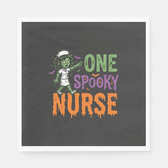 One Spooky Nurse Halloween Design (2)_1 Napkin (Front)