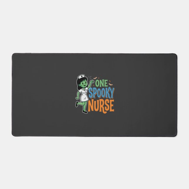 One Spooky Nurse Halloween Design Desk Mat (Front)