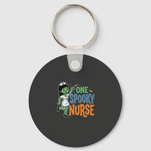 One Spooky Nurse Halloween Design Key Ring