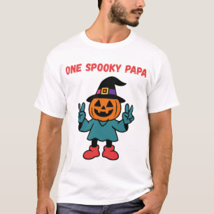 One Spooky Papa Halloween Pumpkin Witch Custom T-Shirt