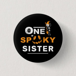 One Spooky Sister Halloween Matching Family Custom 3 Cm Round Badge
