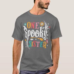 One Spooky Sister Shirt Funny Family Halloween Mat