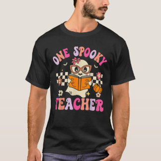 One Spooky Teacher Halloween Costume Books Cute Gh T-Shirt