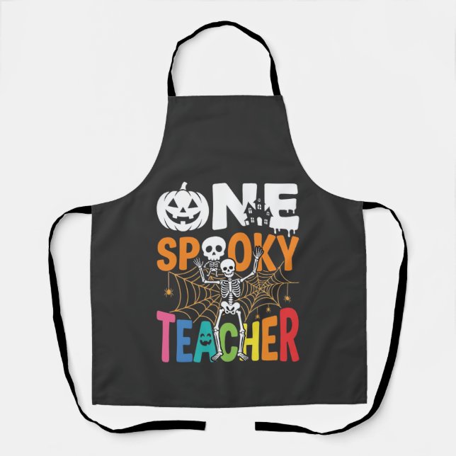 One Spooky Teacher Halloween Design_1 Apron (Front)